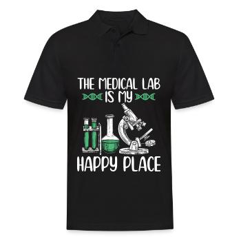 Medizinische Laboranten | Labor Chemie Geschenke - Männer Poloshirt - Schwarz - Vorne - Kai (181cm)