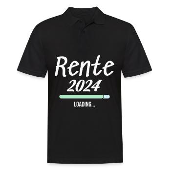 Rentner 2024 Ruhestand 2024 Der Countdown läuft - Männer Poloshirt - Schwarz - Vorne - Kai (181cm)