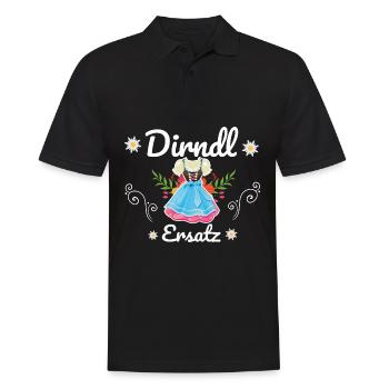 Dirndl Ersatz - Männer Poloshirt - Schwarz - Vorne - Kai (181cm)