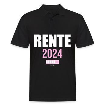 Rentner 2024 Ruhestand 2024 Der Countdown läuft - Männer Poloshirt - Schwarz - Vorne - Kai (181cm)