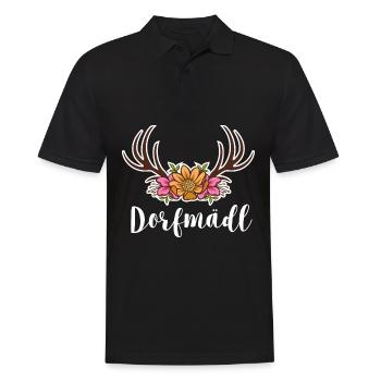 Dorfmädel Dorfmädchen Dorf Dorfmädl Damen - Männer Poloshirt - Schwarz - Vorne - Kai (181cm)