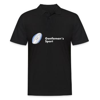 RUGBY GENTLEMANS SPORT - Männer Poloshirt - Schwarz - Vorne - Kai (181cm)