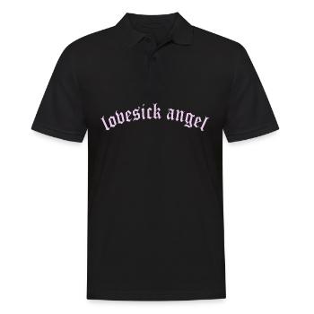 Lovesick Angel Nu Goth Soft Grunge Aesthetic Egirl - Men's Polo Shirt - black - Front - Kai (181cm)