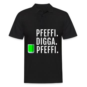 Pfefferminz Likör Pfeffi Vatertag Sauf - Männer Poloshirt - Schwarz - Vorne - Kai (181cm)
