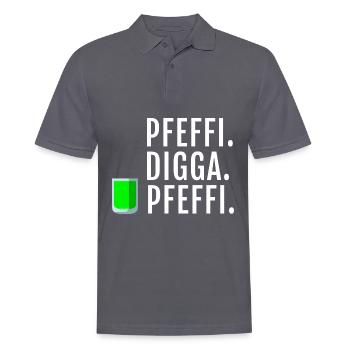 Pfefferminz Likör Pfeffi Vatertag Sauf - Männer Poloshirt - Anthrazit - Vorne - Nico (186cm)