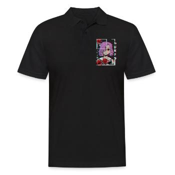 Japanese Aesthetic Vaporwave E-Girls Love Hurts - Männer Poloshirt - Schwarz - Vorne - Kai (181cm)