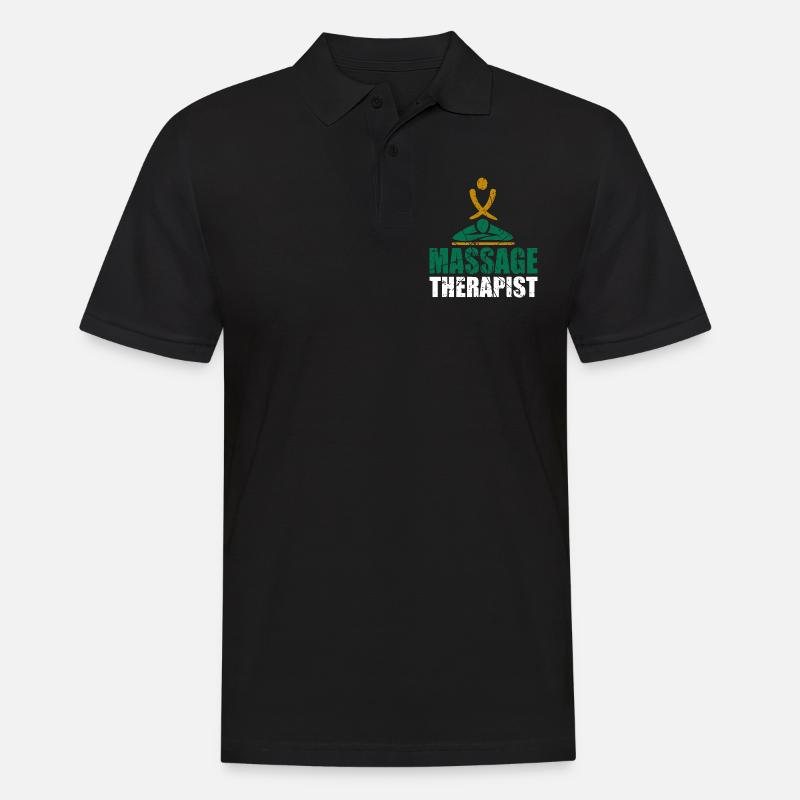 Massagetherapeut Massagetherapie Arbeit - Männer Poloshirt - Schwarz