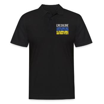 Drapeau de l’Ukraine - Polo Homme - noir - Devant - Kai (181cm)