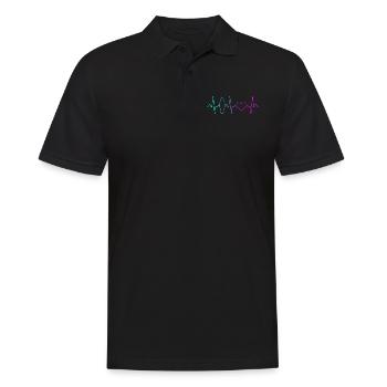 Surfing battements de cœur - Polo Homme - noir - Devant - Kai (181cm)
