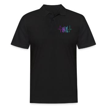 Party Tanzen Herzschlag - Männer Poloshirt - Schwarz - Vorne - Kai (181cm)