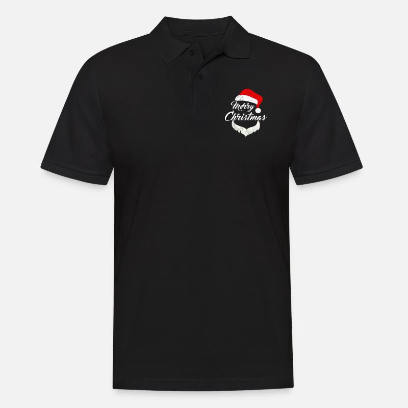 Merry Christmas - Männer Poloshirt - Schwarz