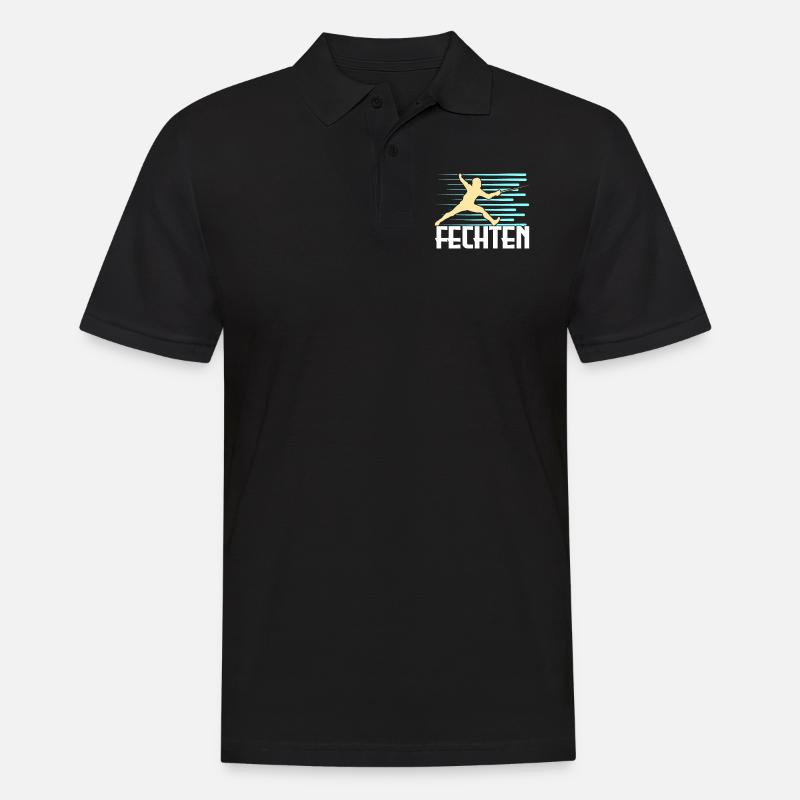 Fechten - Männer Poloshirt - Schwarz