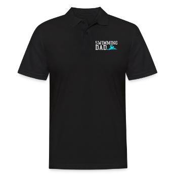 swimming dad - Men's Polo Shirt - black - Front - Kai (181cm)