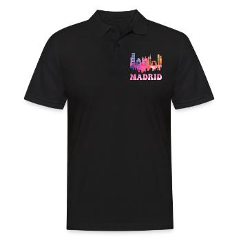 Madrid Espagne City Skyline Splash Vacances colorées - Polo Homme - noir - Devant - Kai (181cm)