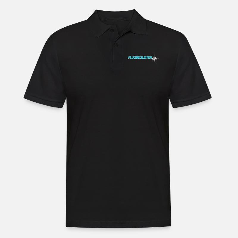 Flugbegleiter - Männer Poloshirt - Schwarz