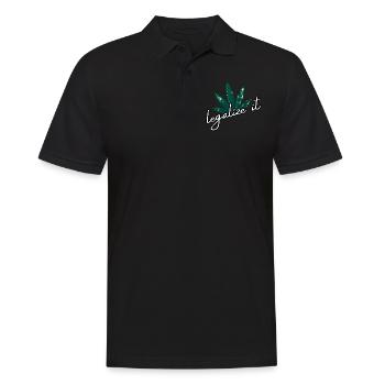 Legalize Marihuana Cannabis Weed Ganja Mary Jane - Männer Poloshirt - Schwarz - Vorne - Kai (181cm)