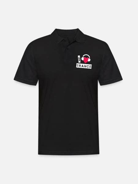 Trance Liebe - Männer Poloshirt - Schwarz