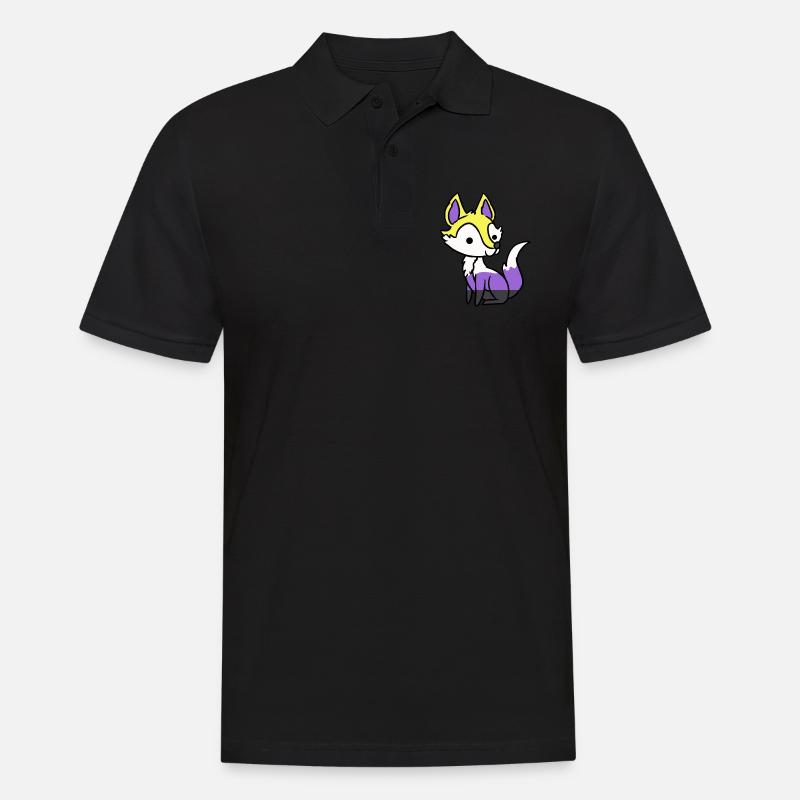 Nonbinary Fox Nonbinary Pride - Men's Polo Shirt - black