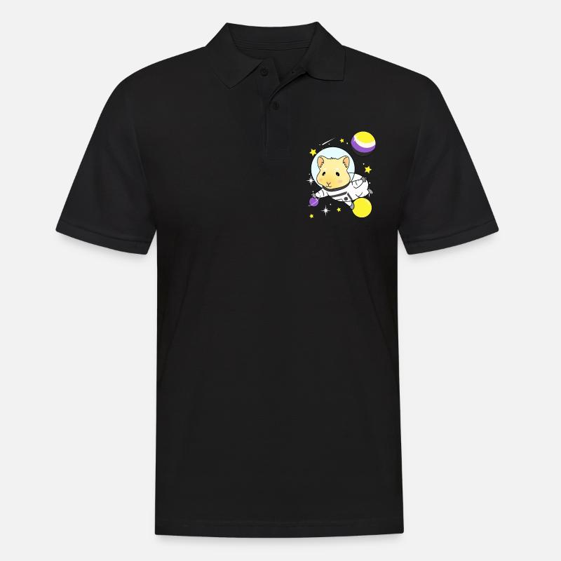 Nonbinary guinea pig Nonbinary Pride - Men's Polo Shirt - black