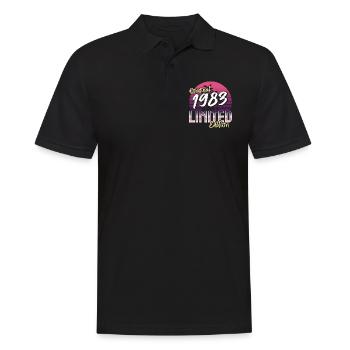 SW 1983 original limited edition - Men's Polo Shirt - black - Front - Kai (181cm)