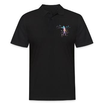 Javelin Throw Colorsplash Javelin Throw - Men's Polo Shirt - black - Front - Kai (181cm)