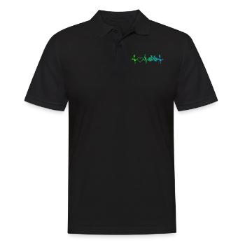 Battement de cœur de vélo - Polo Homme - noir - Devant - Kai (181cm)