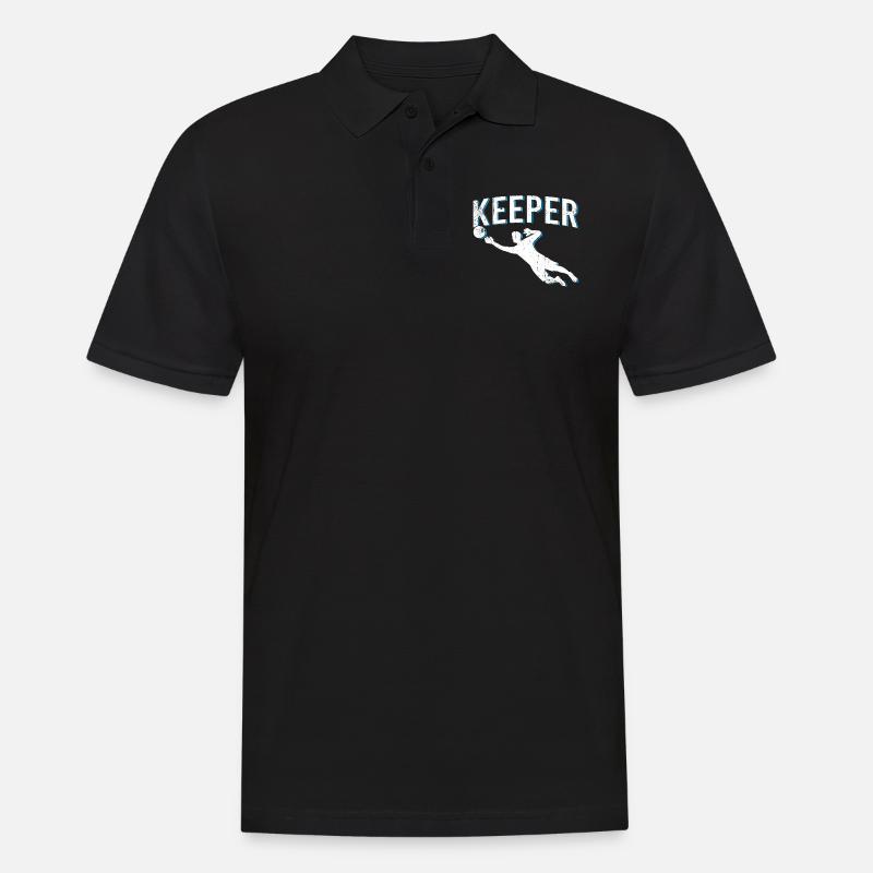 Torwart Keeper - Männer Poloshirt - Schwarz