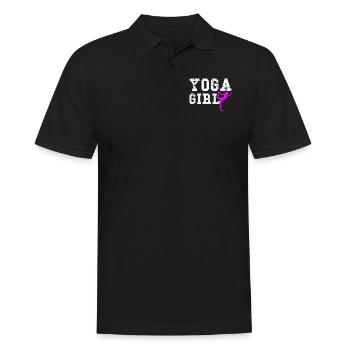 Fille de yoga - Polo Homme - noir - Devant - Kai (181cm)
