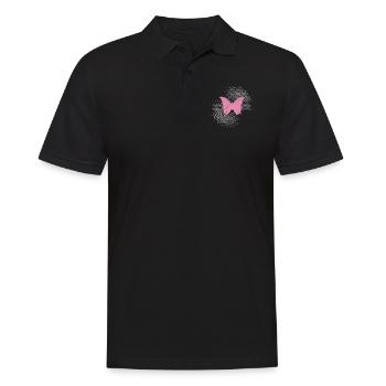 Schmetterling - Männer Poloshirt - Schwarz - Vorne - Kai (181cm)