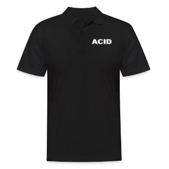 Techno Acid - Men's Polo Shirt - black - Front - Kai (181cm)