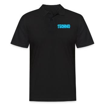 Techno - Männer Poloshirt - Schwarz - Vorne - Kai (181cm)