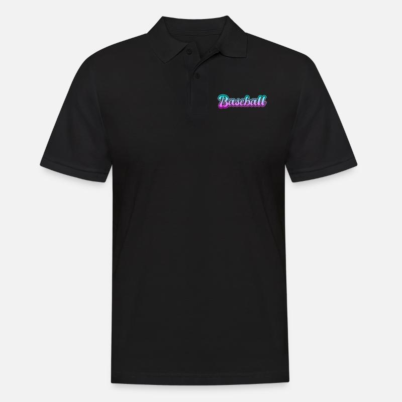 Baseball - Männer Poloshirt - Schwarz