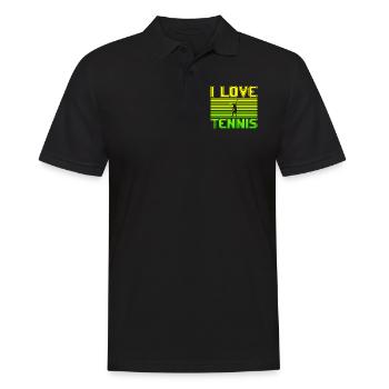 I love tennis - Men's Polo Shirt - black - Front - Kai (181cm)