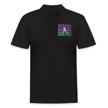 Baseball - Männer Poloshirt - Schwarz - Vorne - Kai (181cm)