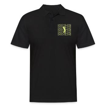 Einrad fahren - Männer Poloshirt - Schwarz - Vorne - Kai (181cm)