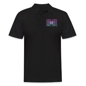 Dart Darts - Männer Poloshirt - Schwarz - Vorne - Kai (181cm)
