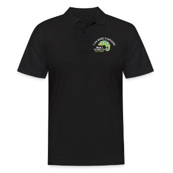 Ich Bin Verwirrter Als Ein Chamäleon - Männer Poloshirt - Schwarz - Vorne - Kai (181cm)