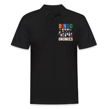 Bingo Mit Meinen Gnomies Lustiges Bingo - Männer Poloshirt - Schwarz - Vorne - Kai (181cm)