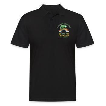 Ich Bin Verwirrter Als Ein Chamäleon - Männer Poloshirt - Schwarz - Vorne - Kai (181cm)