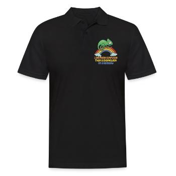 I'm more confused than a chameleon - Men's Polo Shirt - black - Front - Kai (181cm)