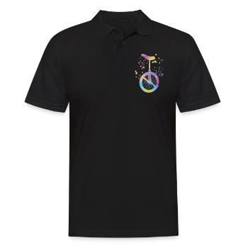 Einradfahrer Einradfahren Einrad - Männer Poloshirt - Schwarz - Vorne - Kai (181cm)