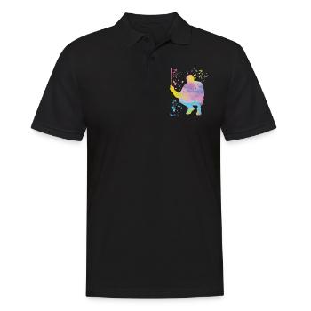 Golfer Colorsplash Kinder Miniaturgolf - Männer Poloshirt - Schwarz - Vorne - Kai (181cm)