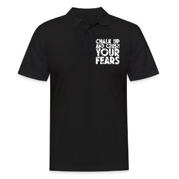 Bouldern Chalk Up Boulderer - Männer Poloshirt - Schwarz - Vorne - Kai (181cm)