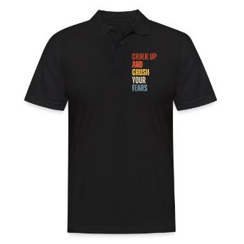 Bouldern Chalk Up Boulderer - Männer Poloshirt - Schwarz - Vorne - Kai (181cm)