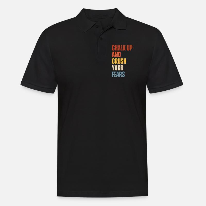 Bouldern Chalk Up Boulderer - Männer Poloshirt - Schwarz