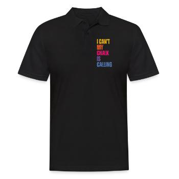 I Cant My Chalk Is Calling Boulderer - Männer Poloshirt - Schwarz - Vorne - Kai (181cm)