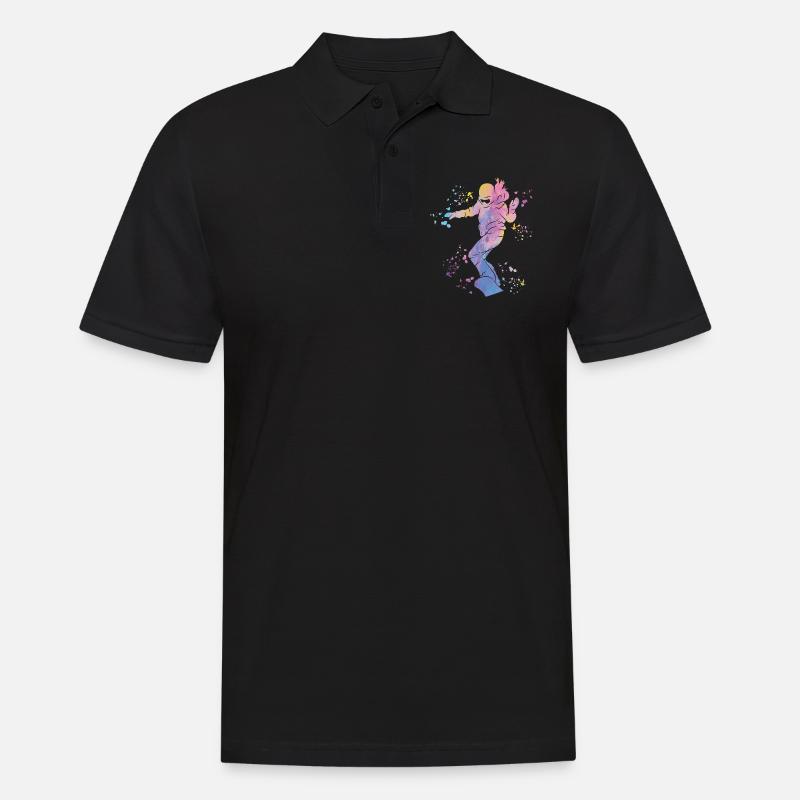 Snowboarder Snowboarding Snowboard - Männer Poloshirt - Schwarz
