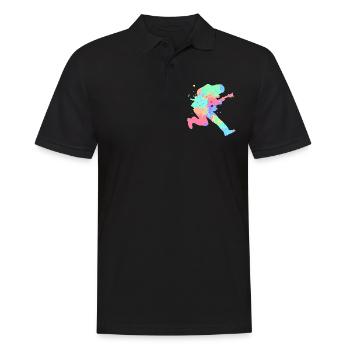 Guitarist - Men's Polo Shirt - black - Front - Kai (181cm)