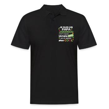 Papa Jardinier Jardinage Retraité Potager Retraite - Polo Homme - noir - Devant - Kai (181cm)
