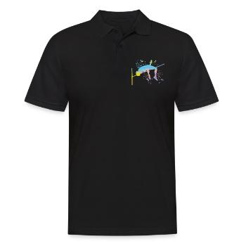 Saut en hauteur Aquarelle Saut en hauteur - Polo Homme - noir - Devant - Kai (181cm)